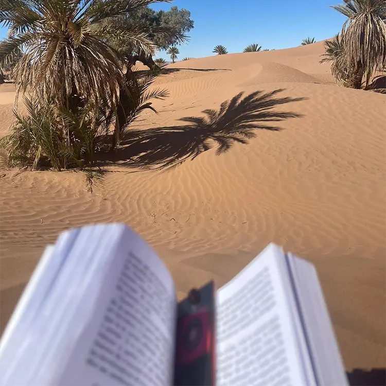 laeti-event-sejour-feminin-au-maroc-desert-lecture-dans-les-dunes